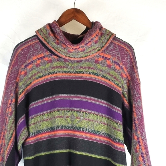 LRL Striped Turtleneck Sweater - Picture 2 of 5